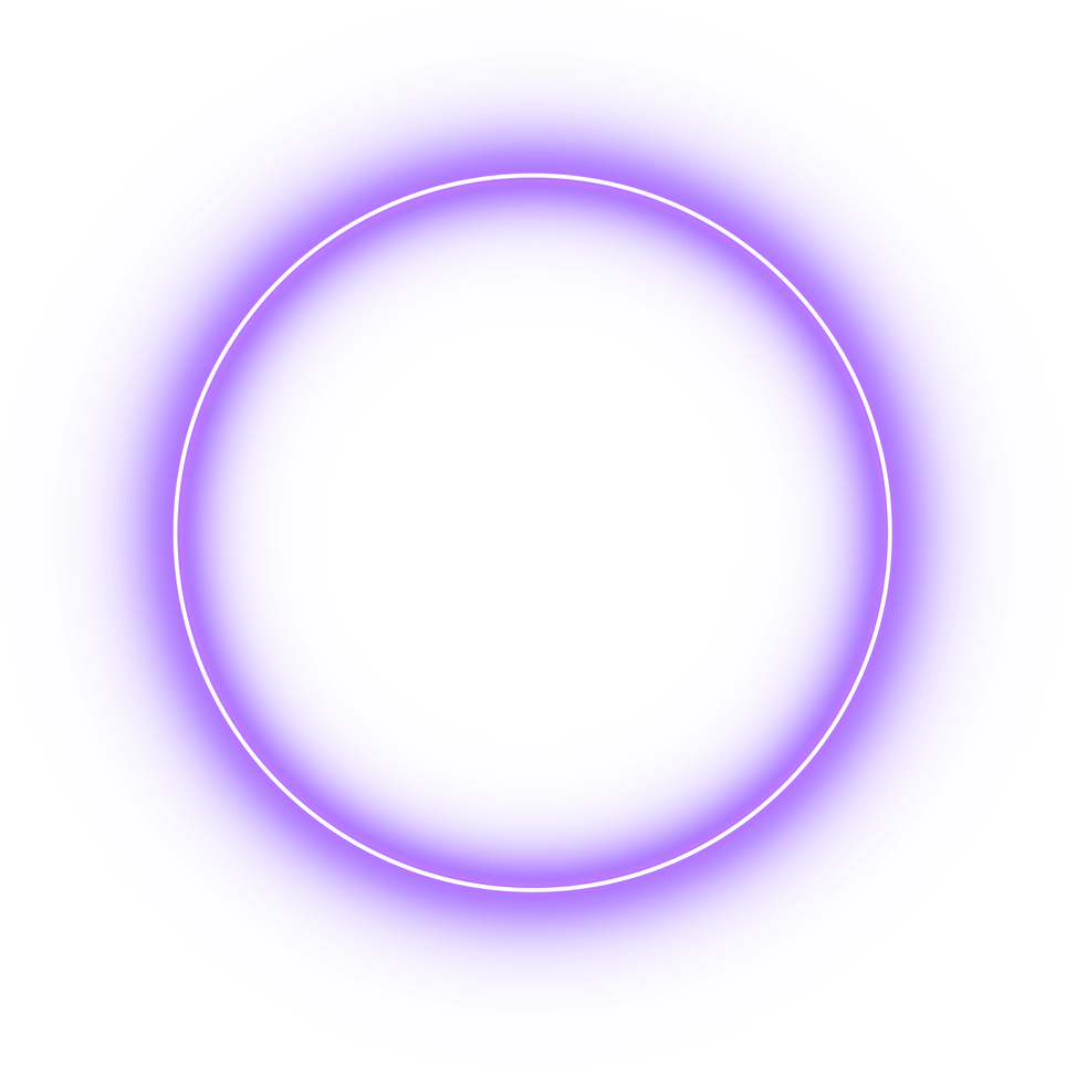 Lilac Neon round frame. Shining circle banner. Vector illust